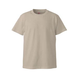 ベージュの無地Tシャツ(AGRM WEAR Yamato Shrimpデザイン用ボディ)